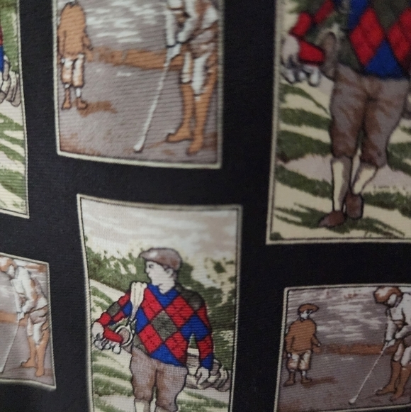 Gant ties colour green red vintage golf themes - Picture 2 of 2